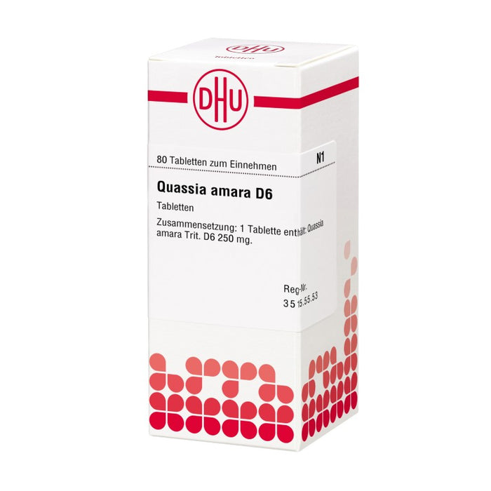 Quassia D6 DHU Tabletten, 80 St. Tabletten