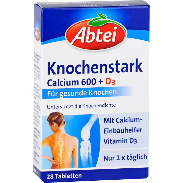 Abtei Knochenstark Calcium 600 + D3 Tabletten, 28 St. Tabletten