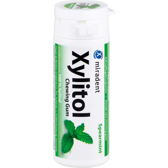 MIRADENT XYLITOL GUM SPEARMINT, 30 St. Kaugummi