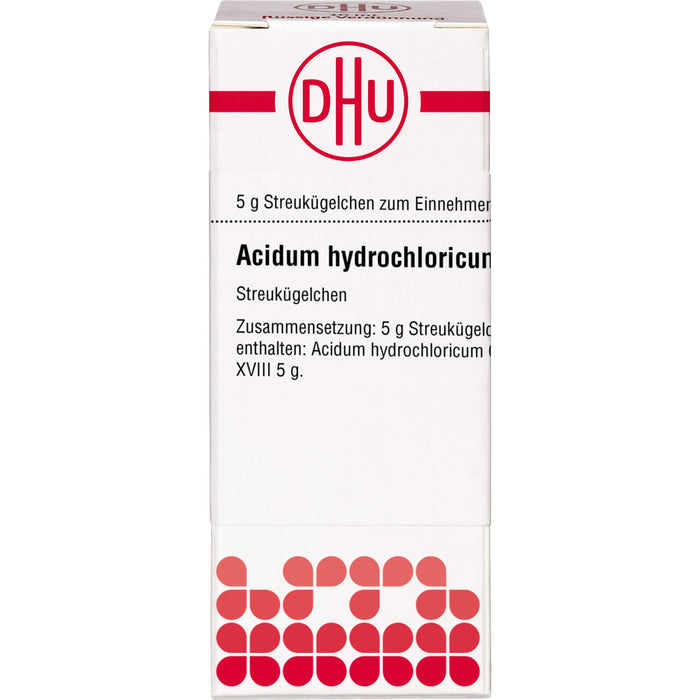 DHU Acidum hydrochloricum LM XVIII Streukügelchen, 5 g Globuli