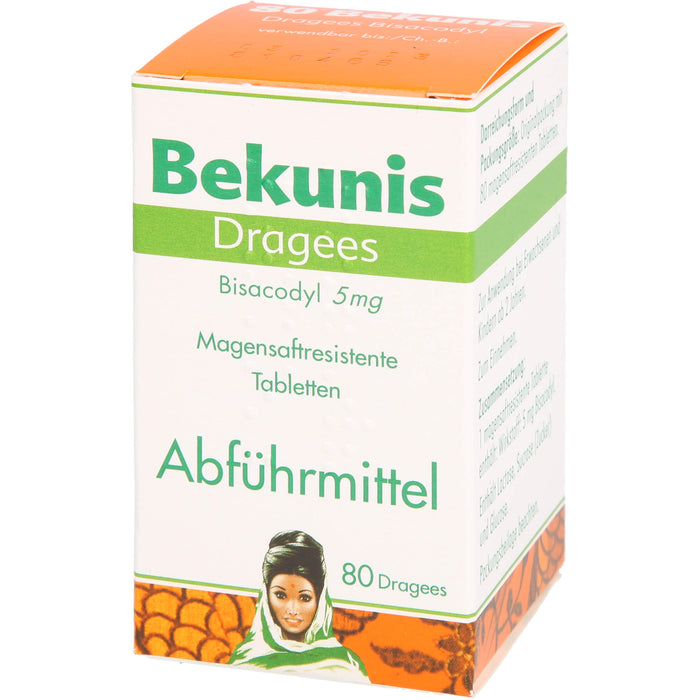 Bekunis Dragees Bisacodyl 5 mg Abführmittel, 80 pcs. Tablets