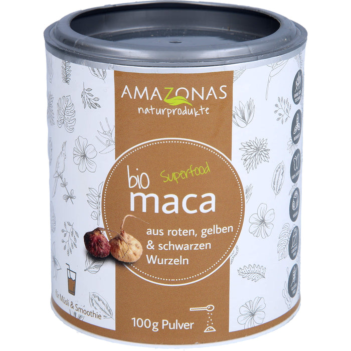 AMAZONAS Naturprodukte Bio Maca Pulver, 100 g Pulver