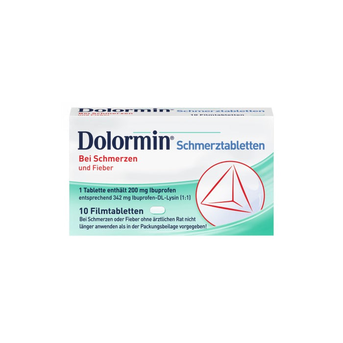 Dolormin Schmerztabletten bei Schmerzen und Fieber, 10 St. Tabletten