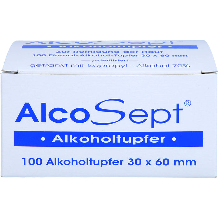 AlcoSept Alkoholtupfer zur Reinigung der Haut, 100 St. Tupfer