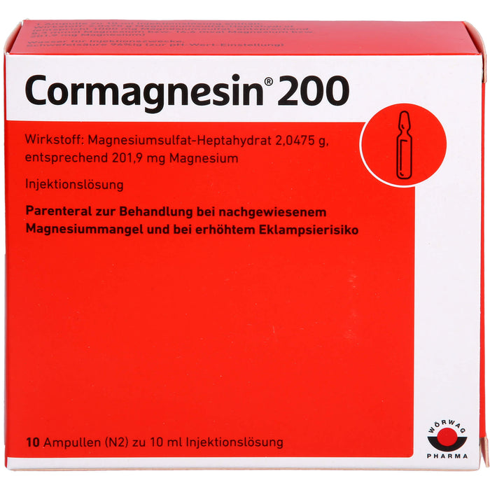 Cormagnesin 200; Injektionslösung, 10X10 ml AMP