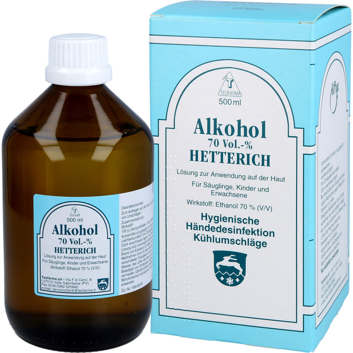 ALKOHOL 70 VOL % HETTERICH, 500 ml LOE