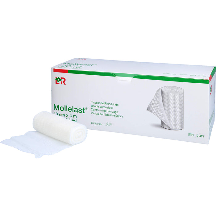 Mollelast Elastische Fixierbinde 10 cm x 4 m, 20 St. Packung