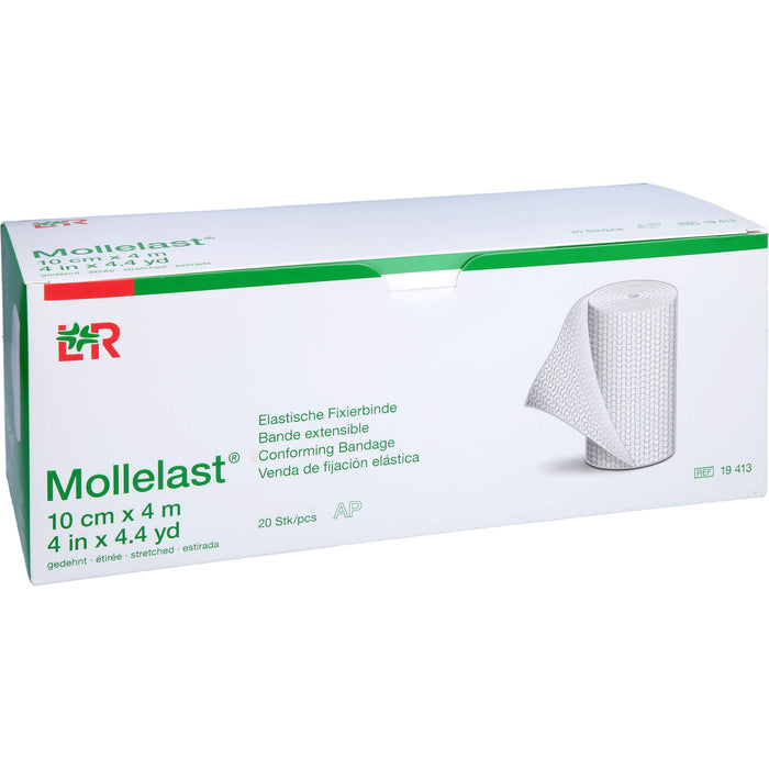 Mollelast Elastische Fixierbinde 10 cm x 4 m, 20 St. Packung