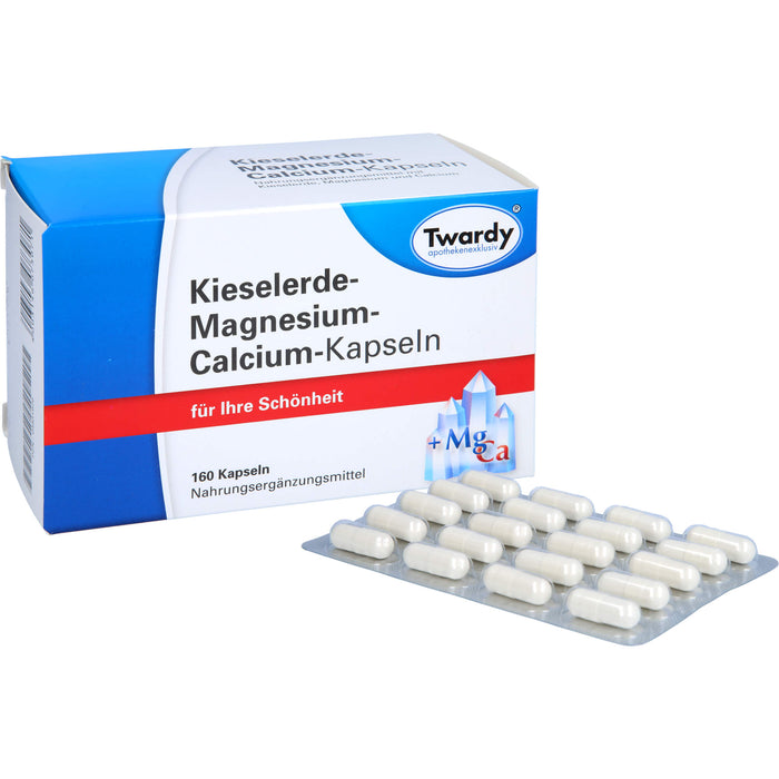 Twardy Kieselerde-Magnesium-Calcium-Kapseln für Ihre Schönheit, 160 St. Kapseln