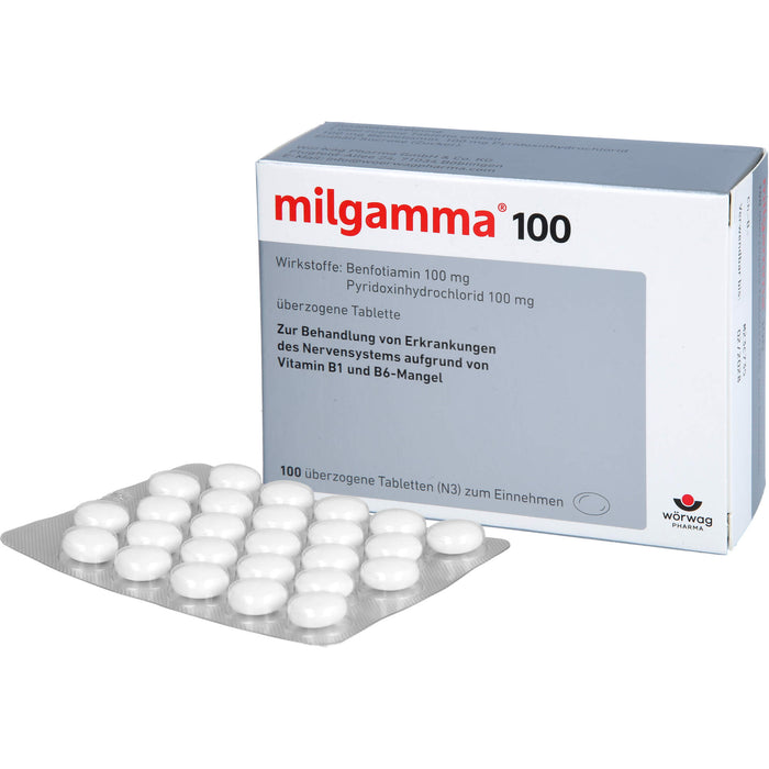 milgamma 100 Tabletten bei Mangel der Vitamine B1 und B6, 100 St. Tabletten