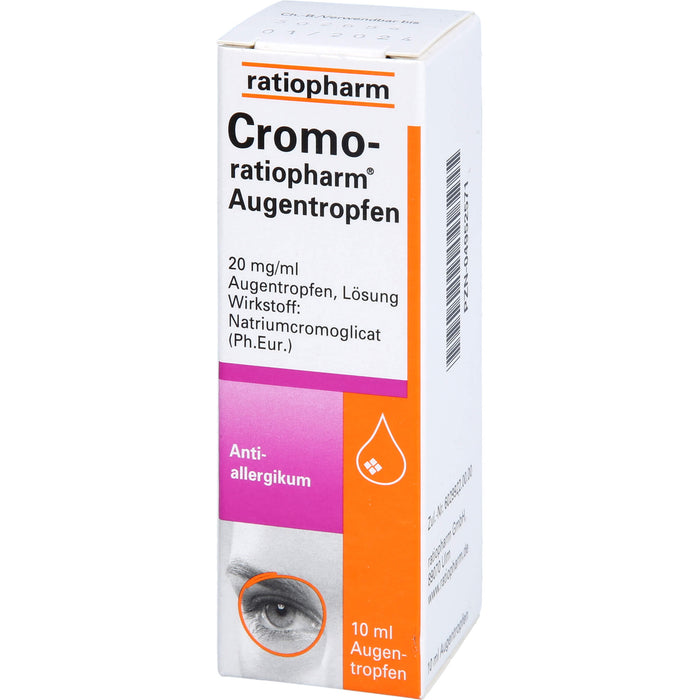 Cromo-ratiopharm Augentropfen Antiallergikum, 10 ml Lösung