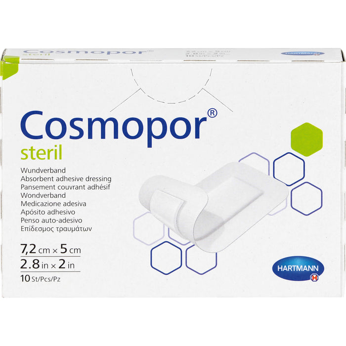 Cosmopor steril 7,2 cm x 5 cm Pflaster, 10 St. Pflaster