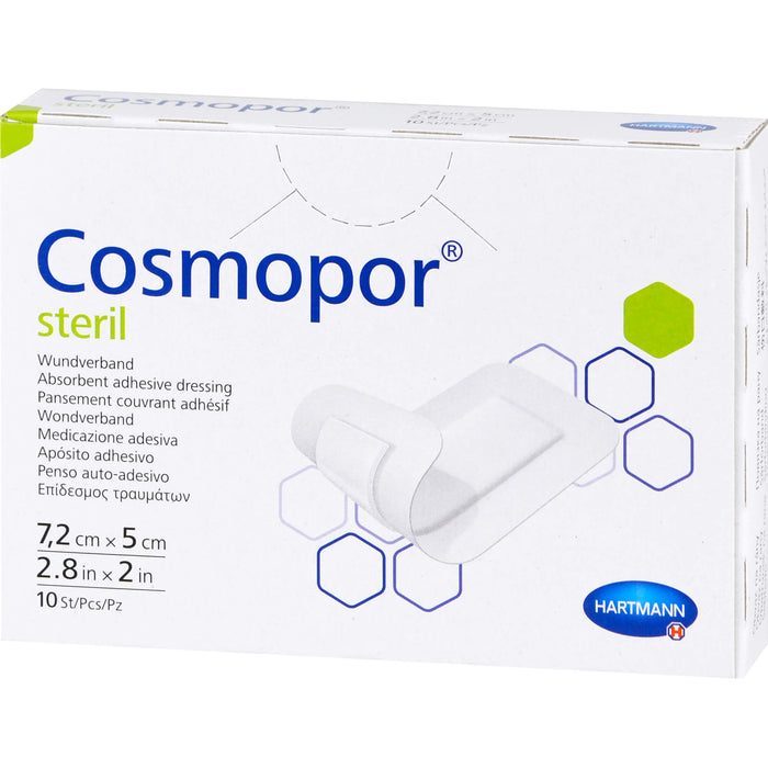 Cosmopor steril 7,2 cm x 5 cm Pflaster, 10 St. Pflaster