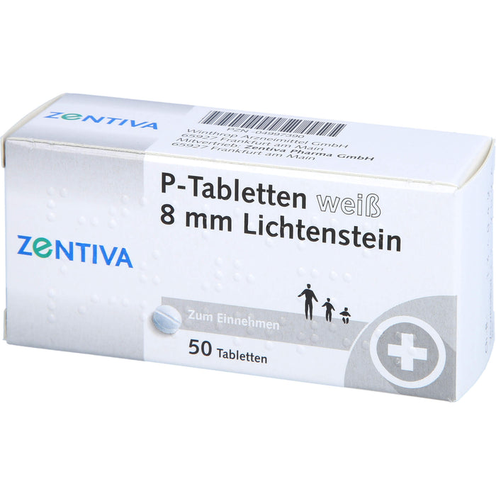 P-Tabletten weiß 8 mm Lichtenstein, 50 St. Tabletten