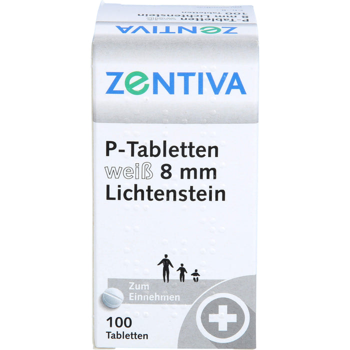 P-Tabletten weiß 8 mm Lichtenstein, 100 St. Tabletten