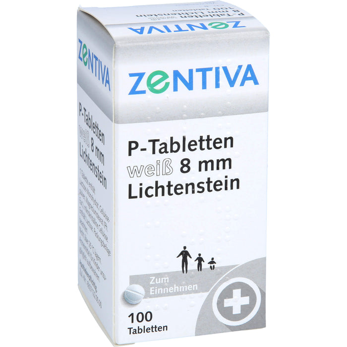 P-Tabletten weiß 8 mm Lichtenstein, 100 St. Tabletten