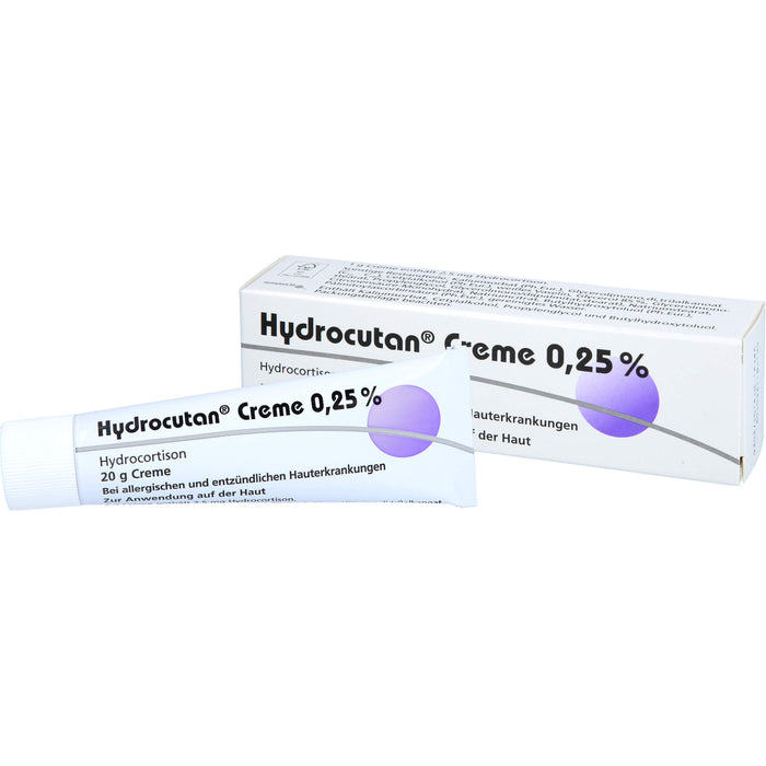 Hydrocutan Creme 0,25 % bei allergischen und entzündlichen Hauterkrankungen, 20 g Creme