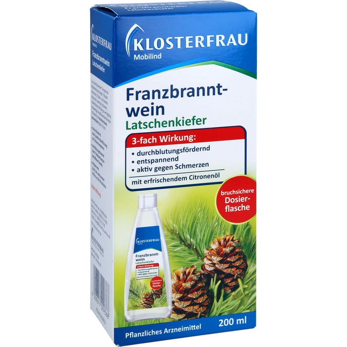 KLOSTERFRAU Mobilind Franzbranntwein Latschenkiefer, 200 ml Lösung