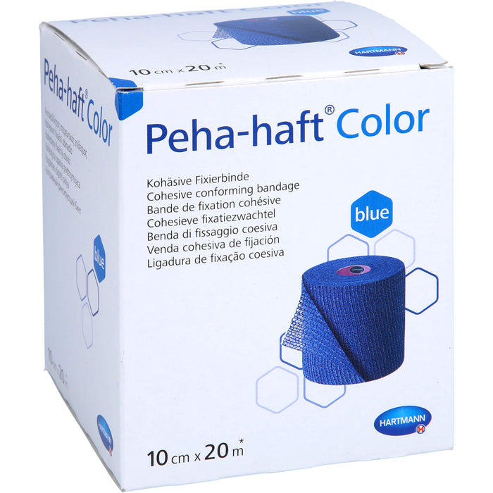 Peha Haft Color Fixierbinde 10cmx20m blau, 1 St BIN