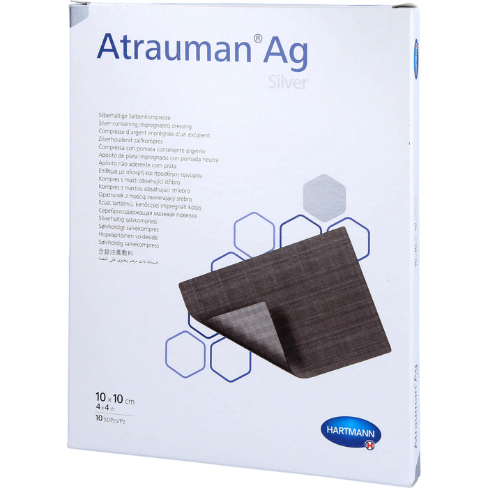 ATRAUMAN AG 10x10cm steril Kompressen, 10 St KOM