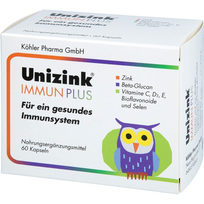 Unizink Immun Plus Kapseln für ein gesundes Immunsystem, 60 St. Kapseln