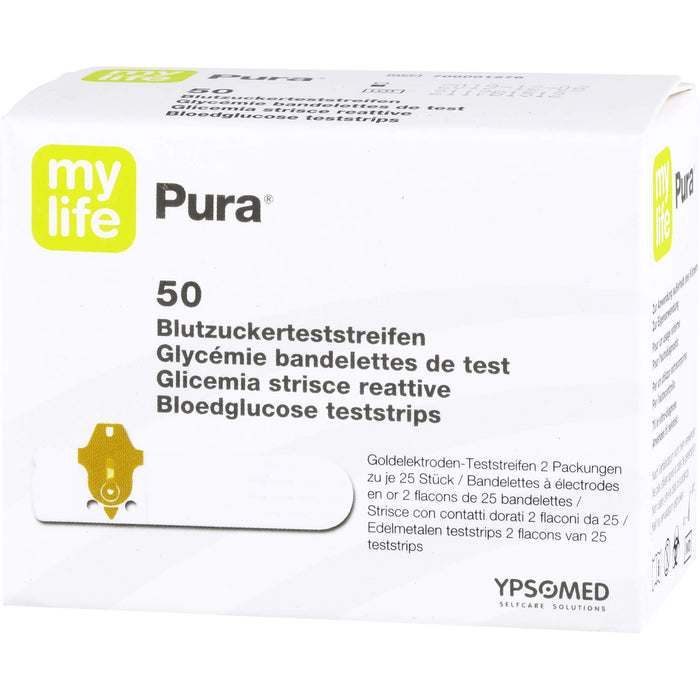 mylife Pura Blutzuckerteststreifen, 50 St. Teststreifen