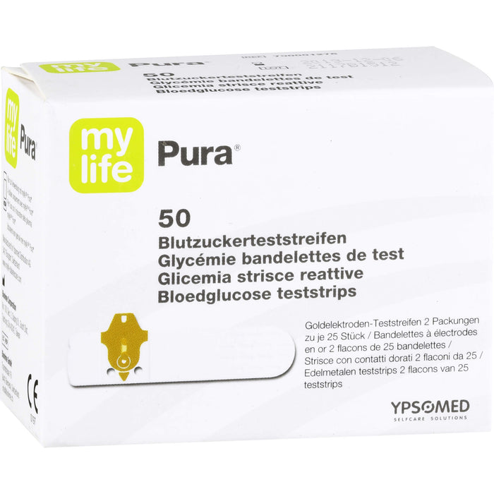 mylife Pura Blutzuckerteststreifen, 50 St. Teststreifen