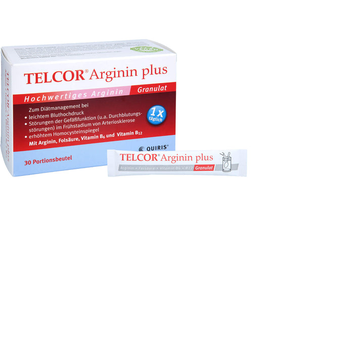 TELCOR Arginin plus Pulver für Lebenskraft und Vitalität bis ins hohe Alter, 30 St. Beutel