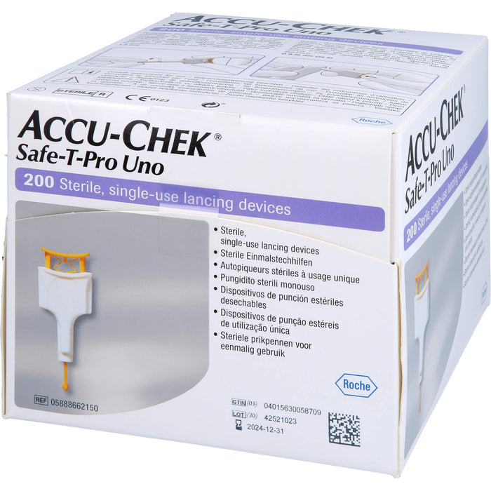 Accu-Chek Safe-T-Pro Uno II, 200 St LAN