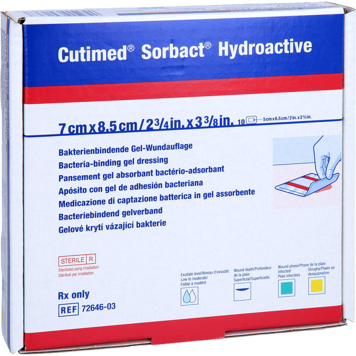 Cutimed Sorbact Hydroactive 7x8,5cm, 10 St KOM