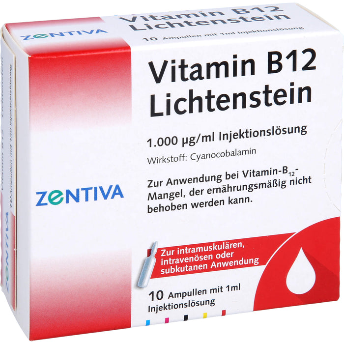 Vitamin B12 Lichtenstein 1000 µg/ml Injektionslösung, 10 St. Ampullen