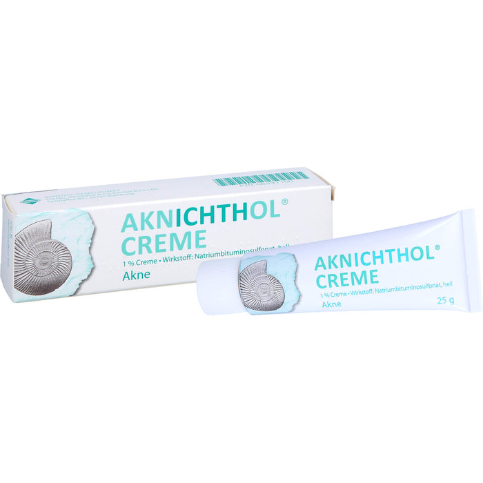 Aknichthol Creme 1% bei Akne, hautgetönt, 25 g Creme