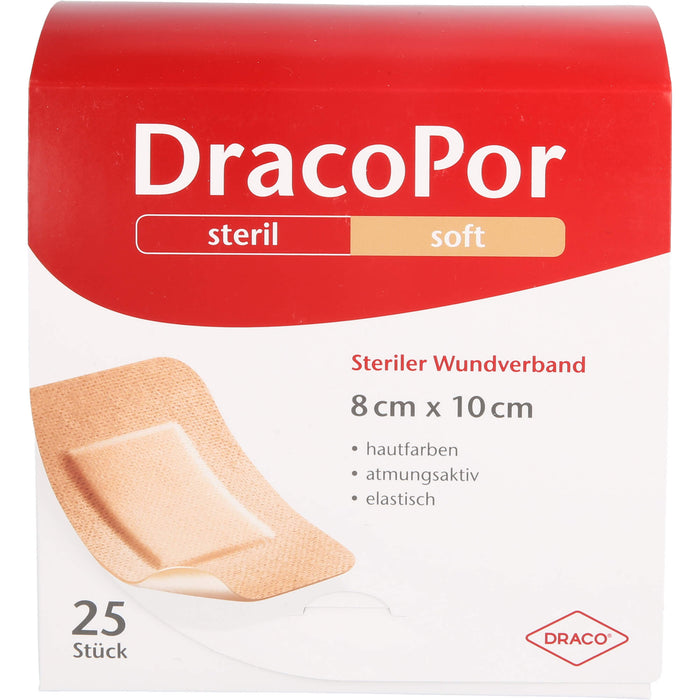 Dracopor Wundverband steril hautfarben ster 8x10cm, 25 St VER