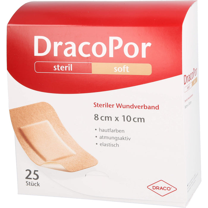 Dracopor Wundverband steril hautfarben ster 8x10cm, 25 St VER