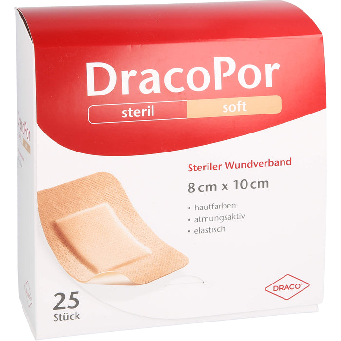 Dracopor Wundverband steril hautfarben ster 8x10cm, 25 St VER