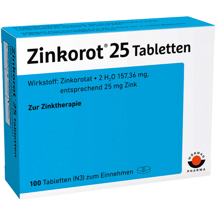 Zinkorot 25 Tabletten, 100 St. Tabletten