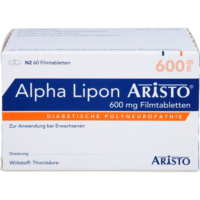 Alpha Lipon Aristo 600 mg Filmtabletten, 60 St. Tabletten