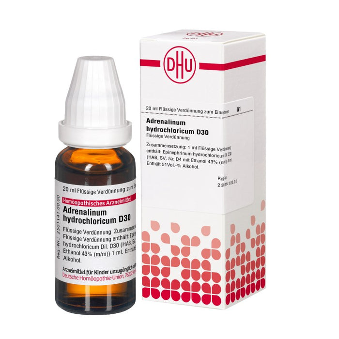 DHU Adrenalinum hydrochloricum D30 Dilution, 20 ml Lösung