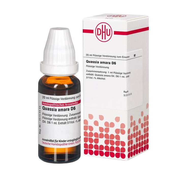 Quassia D6 DHU Dilution, 20 ml Lösung