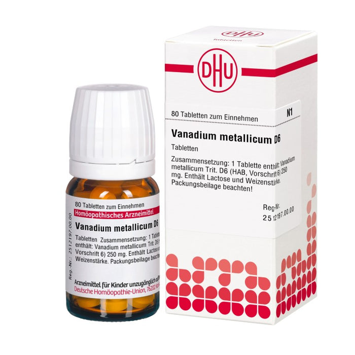 DHU Vanadium metallicum D 6 Tabletten, 80 St. Tabletten