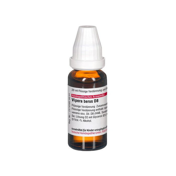 Vipera berus D8 DHU Dilution, 20 ml Lösung