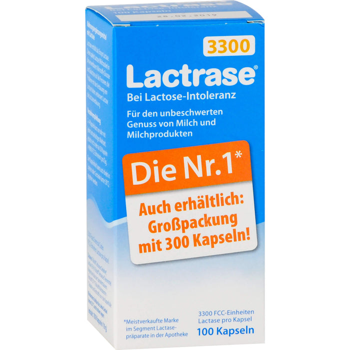 Lactrase 3300 bei Lactose-Intoleranz Kapseln, 100 St. Kapseln