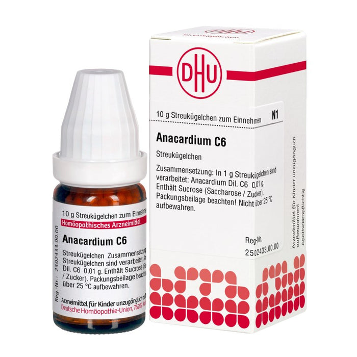 DHU Anacardium C6 Streukügelchen, 10 g Globuli