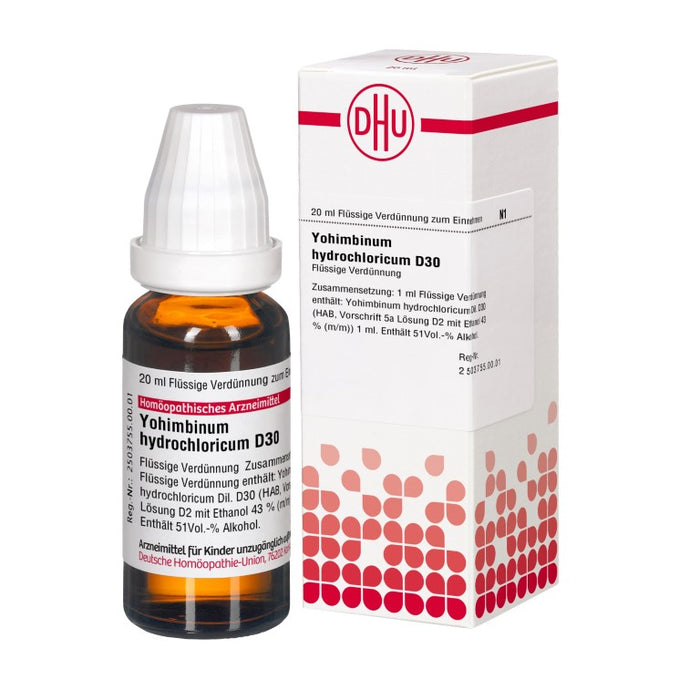 Yohimbinum hydrochloricum D30 DHU Dilution, 20 ml Lösung