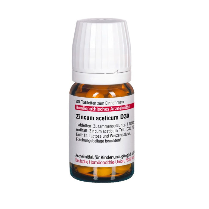 Zincum aceticum D30 DHU Tabletten, 80 St. Tabletten