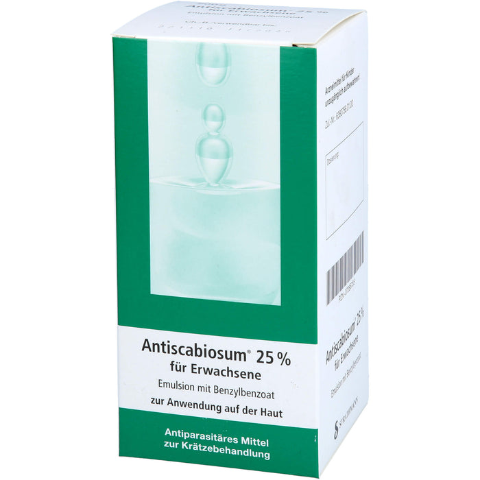 Antiscabiosum 25 % für Erwachsene Emulsion bei Krätze, 200 ml Lösung