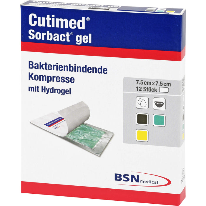 Cutimed Sorbact Gel 7,5x7,5cm, 12 St KOM