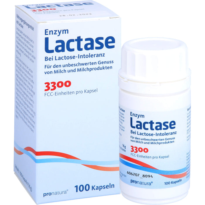 Pro Natura Lactase 3300 FCC 200 mg Kapseln, 100 St. Kapseln