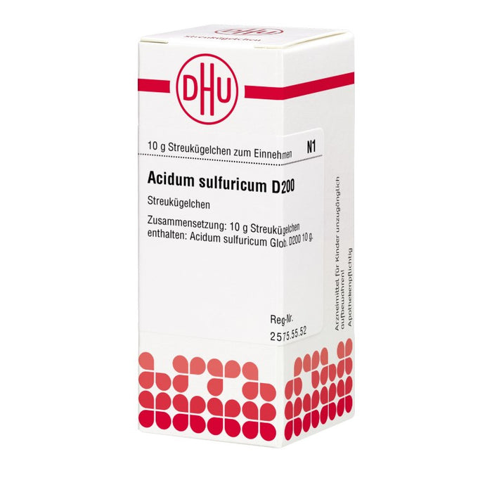 DHU Acidum sulfuricum D200 Streukügelchen, 10 g Globuli