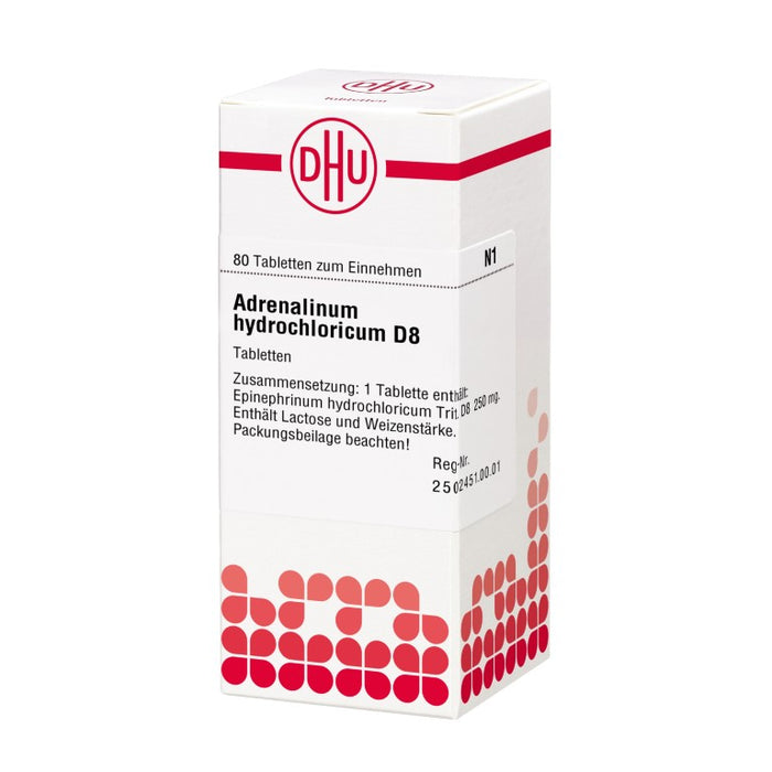 DHU Adrenalinum hydrochloricum D8 Tabletten, 80 St. Tabletten